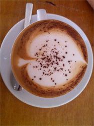 Cappuccino at the Kinyei Cafe Shop Cappuccino at the Kinyei Cafe Shop